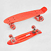 Скейт Пенни борд Best Board со светящимися PU колёсами 55 см Orange (137902)