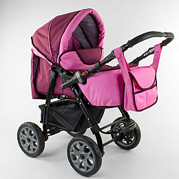 Коляска для детей классическая Victoria Gold Karina 85 х 56 х 104 см Burgundy and Pink (86786)