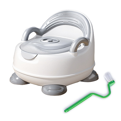 Горшок детский Bestbaby A2C-8840 Silver c крышкой и подлокотниками