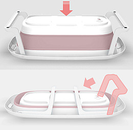 Дитяча складна ванночка Bestbaby BD-318 Pink для немовлят