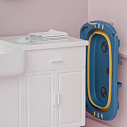Дитяча ванночка Bestbaby BS-8766 Котик Blue складна
