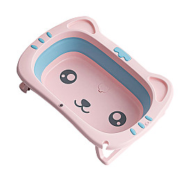 Детская ванночка Bestbaby BS-8766 Котик Pink складная