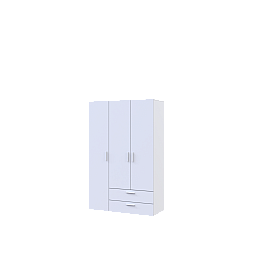 Розпашна шафа для одягу Doros Ектор Білий 3 ДСП 116х180х49.5 (80737076)