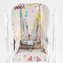 Стульчик для кормления Joy ПВХ 4 колеса White (145027)