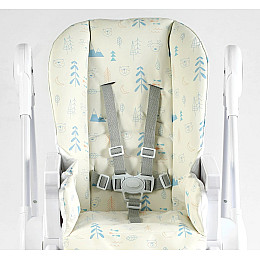 Стульчик для кормления Joy ПВХ 4 колеса White and Beige (145030)