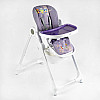 Стульчик для кормления Joy ПВХ 4 колеса White and Purple (145029)