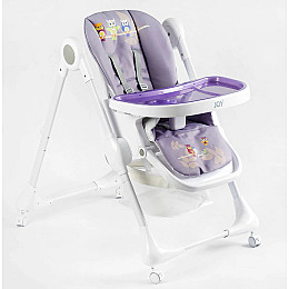 Стульчик для кормления Joy ПВХ 4 колеса White and Purple (145029)