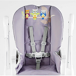 Стульчик для кормления Joy ПВХ 4 колеса White and Purple (145029)