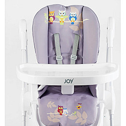 Стульчик для кормления Joy ПВХ 4 колеса White and Purple (145029)