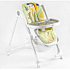 Стульчик для кормления Joy ПВХ 4 колеса White and Yellow (145028)