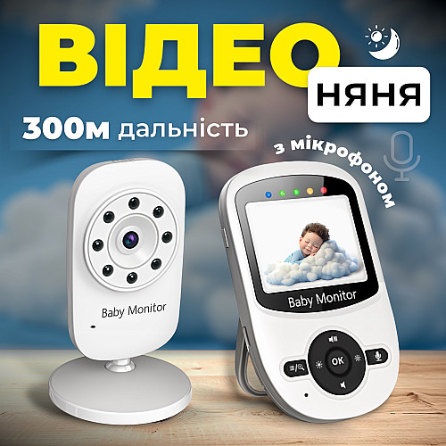Видеоняня беспроводная SBTR Baby Monitor A1 с аккумулятором 950mAh (BM-A1-950)