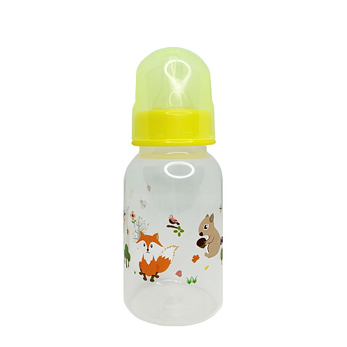 Бутылочка для кормления "Зверята" Mega Zayka MGZ-0204(Yellow) 150 мл