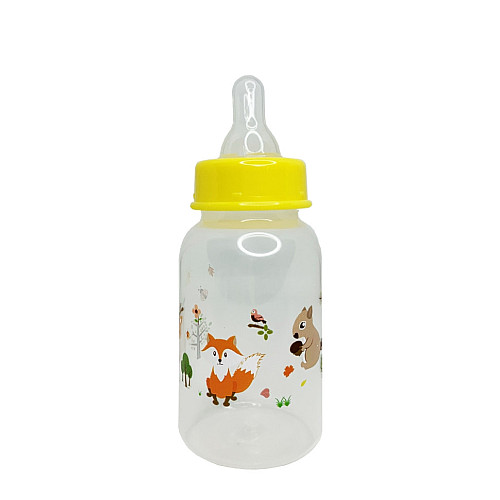 Бутылочка для кормления "Зверята" Mega Zayka MGZ-0204(Yellow) 150 мл