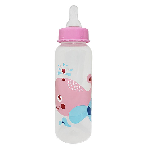Бутылочка для кормления "Кит" Mega Zayka MGZ-0206(Pink) 250 мл