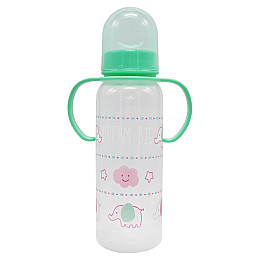 Бутылочка пластиковая с ручками Mega Zayka MGZ-0207(Green) 250 мл