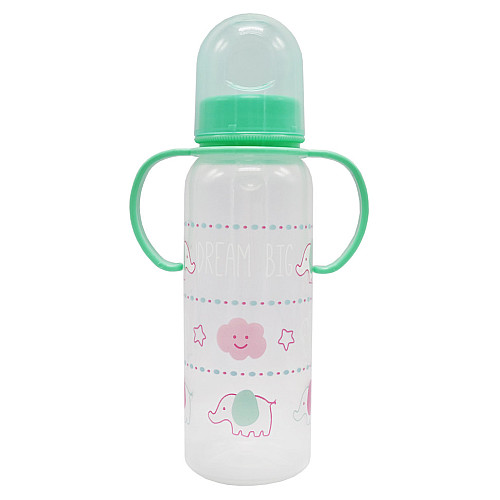 Бутылочка пластиковая с ручками Mega Zayka MGZ-0207(Green) 250 мл