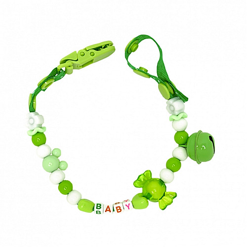 Цепочка для пустышки Mega Zayka MGZ-0500(Green) с колокольчиком