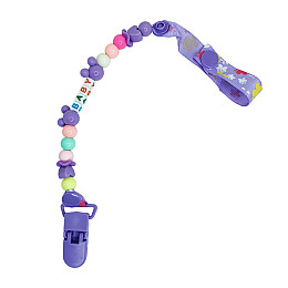 Держатель для пустышки Baby Mega Zayka MGZ-0503(Violet) 34 см