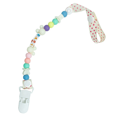Держатель для пустышки Baby Mega Zayka MGZ-0503(White) 34 см