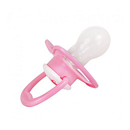 Дитяча силіконова пустушка Mega Zayka MGZ-0514(Pink) кругла