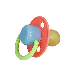 Дитяча пустушка латексна Mega Zayka MGZ-0515(Blue) кругла