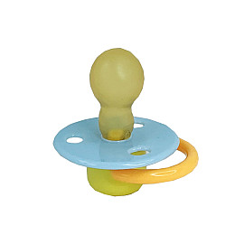 Дитяча пустушка латексна Mega Zayka MGZ-0515(Yellow) кругла