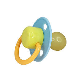 Дитяча пустушка латексна Mega Zayka MGZ-0515(Yellow) кругла