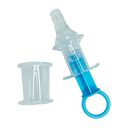 Дитячий Шприц-дозатор для ліків Mega Zayka MGZ-0719(Blue) із мірним стаканчиком