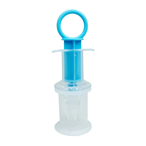 Детский Шприц-дозатор для лекарства Mega Zayka MGZ-0719(Blue) с мерным стаканчиком