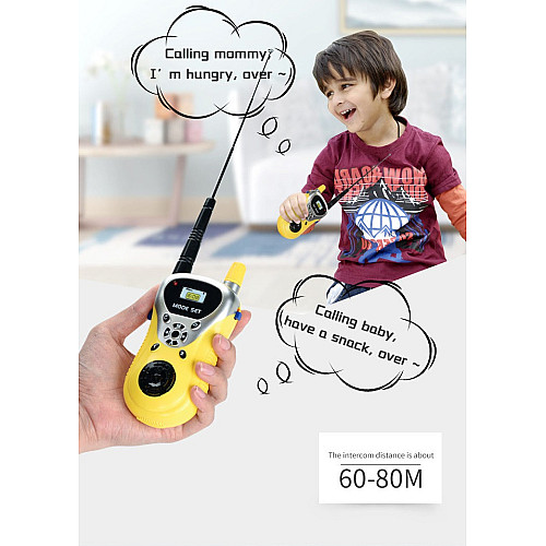 Дитяча іграшкова рація BB-Toys набір із двох рацій 60 м на батарейках Жовтий