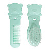 Набор детский расческа и щетка "Мишка" Mega Zayka MGZ-0711(Turquoise) бирюзовый