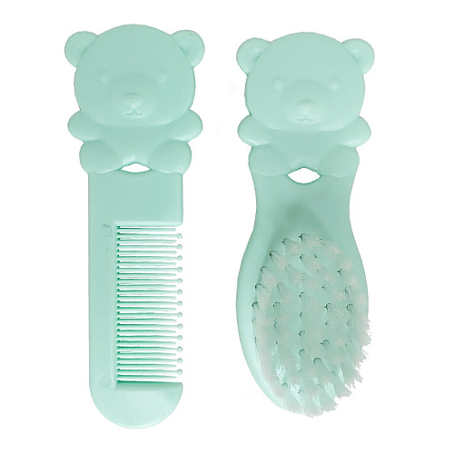 Набор детский расческа и щетка "Мишка" Mega Zayka MGZ-0711(Turquoise) бирюзовый
