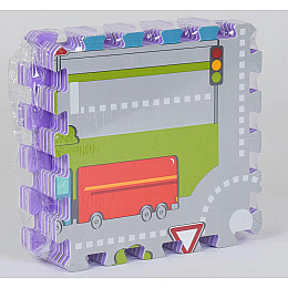 Ігровий килимок-пазл TK Union Group Місто EVA 9 деталей 30 х 30 см Multicolor (78061)