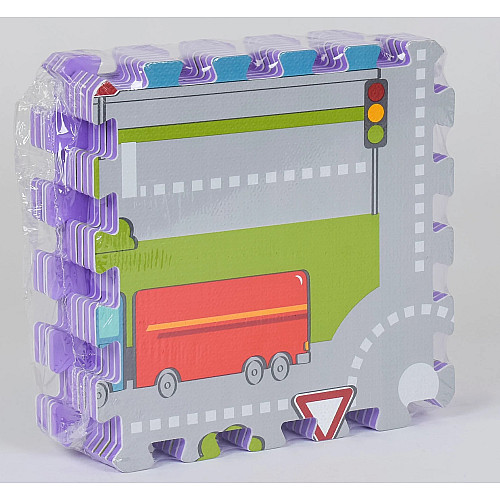 Ігровий килимок-пазл TK Union Group Місто EVA 9 деталей 30 х 30 см Multicolor (78061)