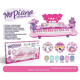 Дитяче піаніно My Piano 8 інструментів 4 мелодії Pink (147196)
