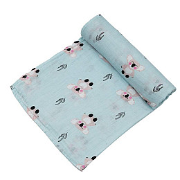 Набор муслиновых детских пеленальных одеял OldBro комплект 2 шт 100х120 см динозавр коала