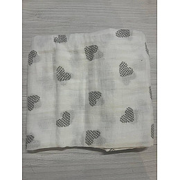 Набор муслиновых детских пеленальных одеял OldBro комплект 2 шт 100х120 см заяц сердечко