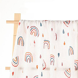 Набор муслиновых детских пеленальных одеял OldBro комплект 2 шт размер 100х120 см rainbow