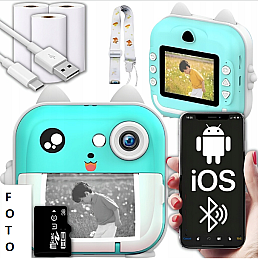 Дитячий цифровий фотоапарат моментального друку Котик Mint OldBro Kids