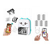 Портативний термопринтер OldBro Bambi Cat Mini printer Blue 5 рулонів самоклеючого термопаперу