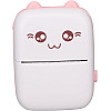 Портативный термопринтер OldBro Bambi Cat Mini printer Pink 5 рулонов термобумаги розовый
