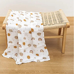 Муслінові дитячі пеленальні ковдри oldBro Kids weather Sun 100x120 см