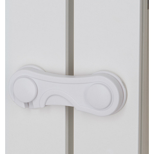 Замок на мебель защита от детей, блокиратор для ящиков Keychain 9,5см White (16044-hbr)