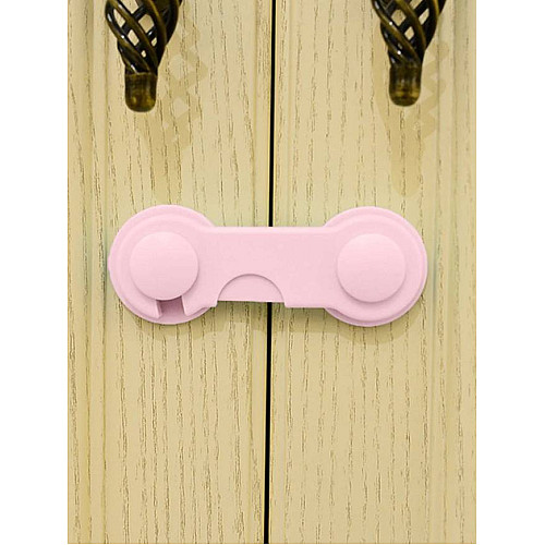Замок на меблі захист від дітей, блокатор для ящиків Keychain 9,5 см Pink (16047-hbr)