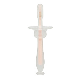 Силіконова зубна щітка Mumlove Mega Zayka MGZ-0707(Pink) з обмежувачем