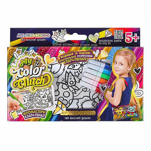 Набір для творчості "My Color Clutch" Danko Toys CCL-02-01U...06U з фломастерами Вид 4