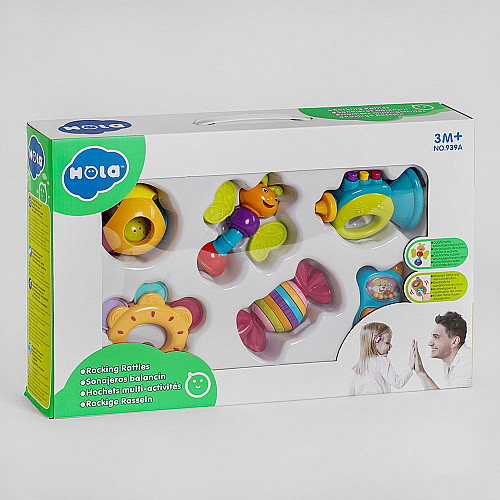 Набір брязкальця Hola 6 видів Multicolor (116408)