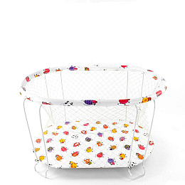 Манеж овальний Qvatro Коровки 98 х 72 х 60 см White (99323)