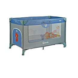 Ліжко-манеж прямокутний Toti 126 х 75 х 65 см Blue (152648)