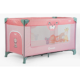 Ліжко-манеж прямокутний Toti 126 х 75 х 65 см Pink (152649)